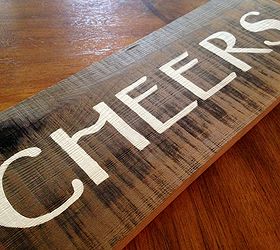 signs hand painted wood cheers, crafts, repurposing upcycling