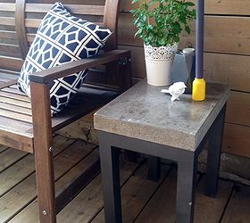 diy concrete side table, concrete masonry, diy, outdoor furniture, painted furniture