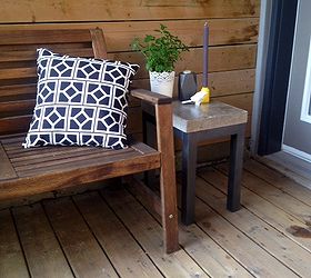 diy concrete side table, concrete masonry, diy, outdoor furniture, painted furniture