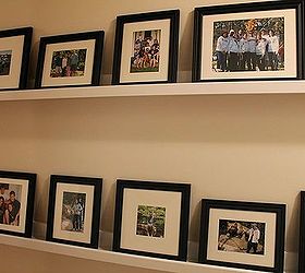 diy wood plank picture ledges gallery wall, diy, home decor, shelving ideas, wall decor, woodworking projects