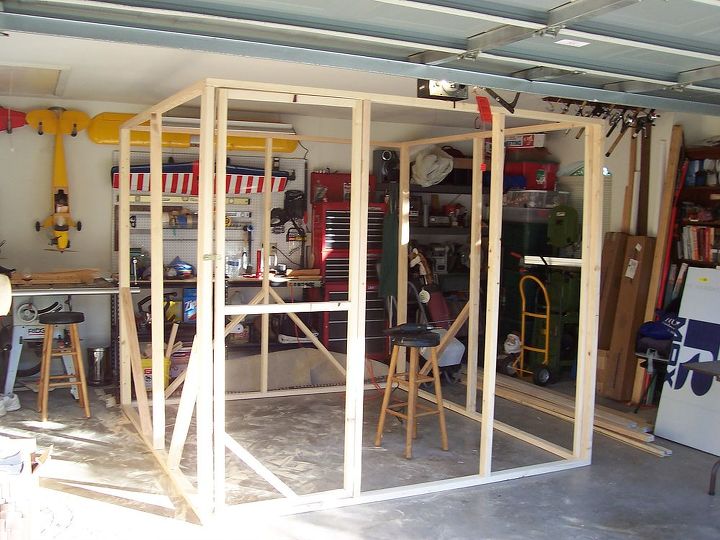 oui built a greenhouse for 142 00 winter protection for plants, Greenhouse Frame Built in Garage