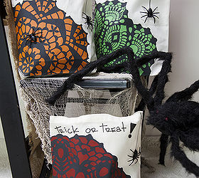 halloween diy stencil trick or treat bags, crafts, halloween decorations, seasonal holiday decor