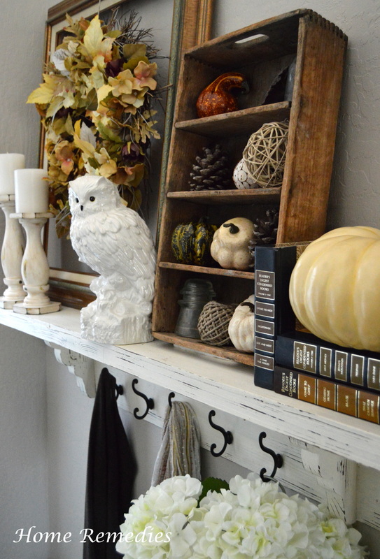 rustic chic fall entryway makeover, foyer, rustic furniture, seasonal holiday decor