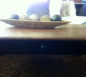 coffee table redo, home decor, painted furniture, woodworking projects, Love the detail of the trim and false drawer