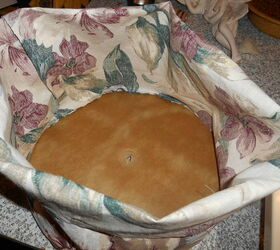 refinishing re upholstering the metal antique swivel chair oct 14, repurposing upcycling, reupholster
