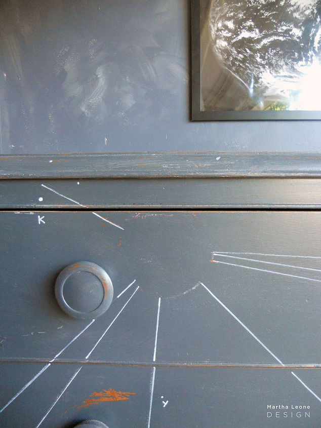 a dresser inspired by astronomy, painted furniture