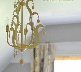 how to give a chandelier a colorful makeover, craft rooms, diy, lighting, paint colors, painting