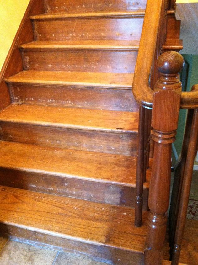 reconditioning or refinishing wood staircase