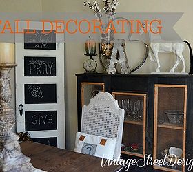 decorating our dining room for fall, chalkboard paint, dining room ideas, seasonal holiday decor