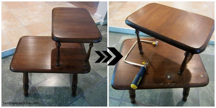 diy end table to ottoman, painted furniture, real estate