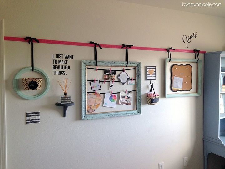 craft room office reveal, craft rooms, diy, home decor, home office, repurposing upcycling