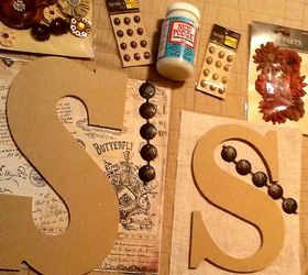 make your own monogram letter that is one of a kind, crafts, decoupage