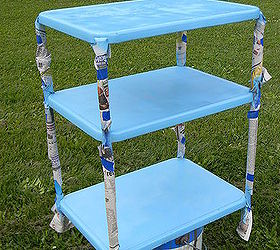 wheeled cart paint makeover upcycle, painted furniture