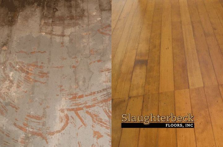 hardwood floor restoration old home, flooring, hardwood floors, Before After Photo of the Restoration