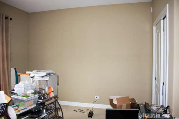 board and batten wall faux install, diy, home decor, home improvement, home office, woodworking projects