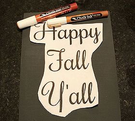 fall decor chalkboard happy fall yall, crafts, seasonal holiday decor