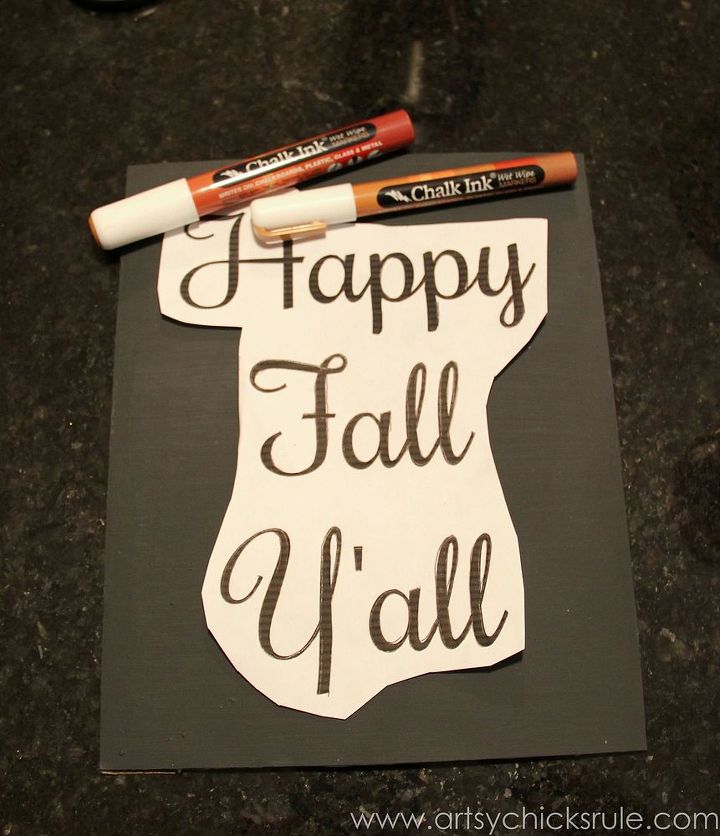 decorao de outono happy fall you 39 all chalkboard diy thrifty
