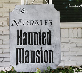 halloween decorations sign haunted mansion, crafts, halloween decorations, seasonal holiday decor