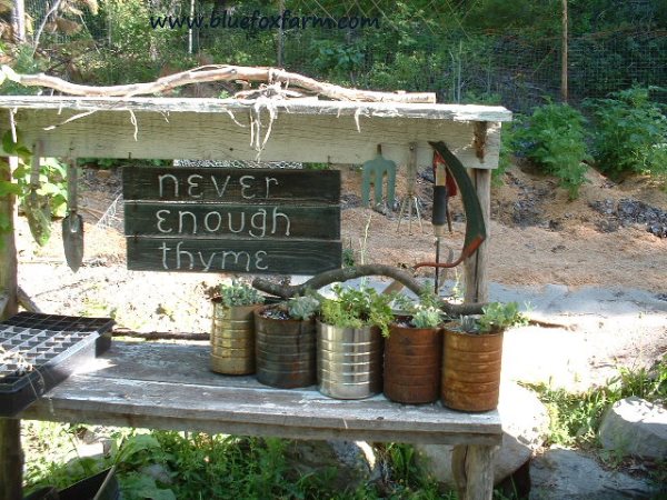 rustic twiggy and barnboard potting bench, gardening, outdoor living, repurposing upcycling