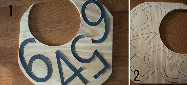 diy house numbers modern plywood, curb appeal, diy, outdoor living, woodworking projects