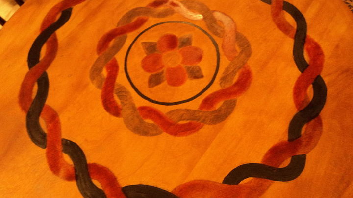 mesa de centro pintada con tintes