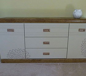 paper bag dresser redo, painted furniture, woodworking projects