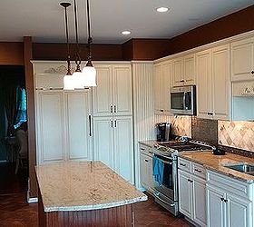 kitchen renovation makeover reveal fall inspired, countertops, kitchen cabinets, kitchen design, lighting
