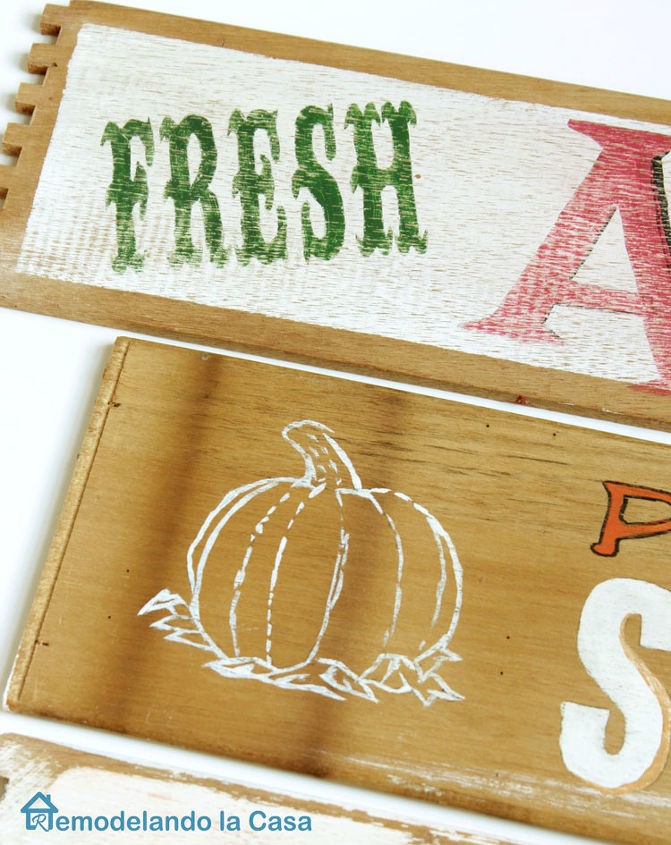 fall signs wooden drawer sides upcycle painting, crafts, seasonal holiday decor
