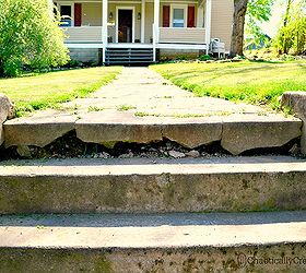 the snaggletooth step, concrete masonry, diy, gardening, landscape, stairs