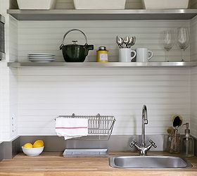 garage turned guest cottage with budget ikea kitchenette, basement ideas, garages, kitchen design