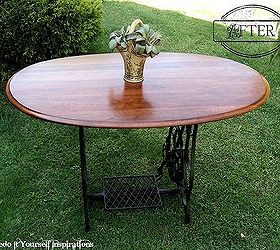 repurposed treadle sewing machine dining table, diy, repurposing upcycling, rustic furniture, woodworking projects