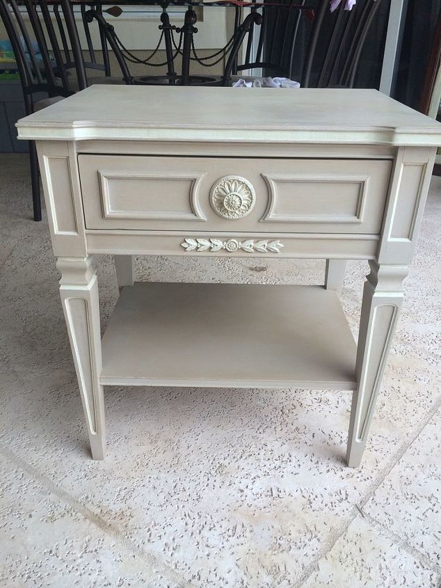 vintage night stand, painted furniture