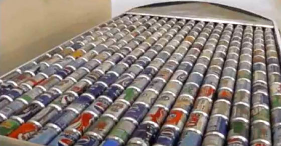 se puede calentar una casa con 240 latas recicladas