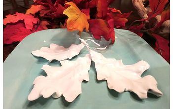 How to Make Plaster Fall Leaves From Fabric Leaves