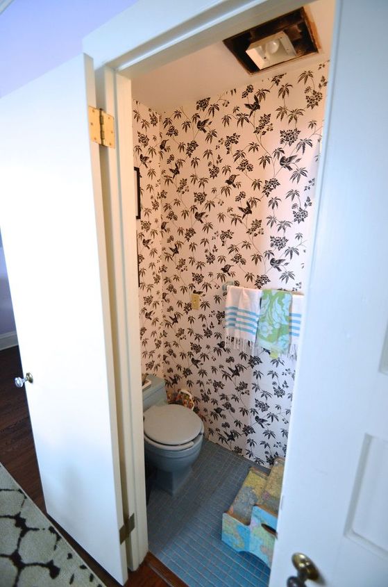 Fun Bright Makeover For Powder Room Hometalk