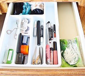 organizing bathroom drawer silverwear tray repurpose, bathroom ideas, organizing