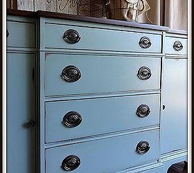 painted furniture vintage buffet aqua, painted furniture, shabby chic
