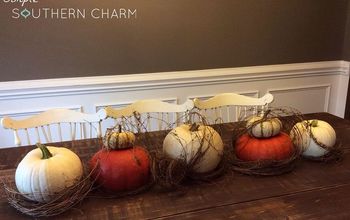 Super Simple Fall Table Decor With Pumpkins and Grapevines
