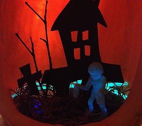 halloween mini gardens in pumpkin, crafts, seasonal holiday decor