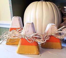 woodworking candy corn decor planks, crafts, halloween decorations, painting, seasonal holiday decor, woodworking projects