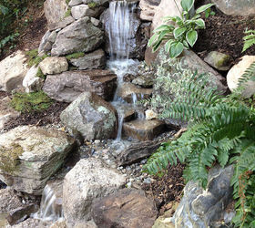 landscape stream waterfalls addition pond, landscape, ponds water features