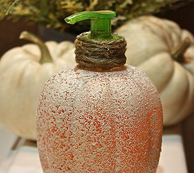 pumpkin soap dispenser fall decor, crafts, halloween decorations, seasonal holiday decor