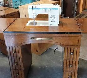 q sewing table antique upcycle redo ideas, painted furniture, repurposing upcycling