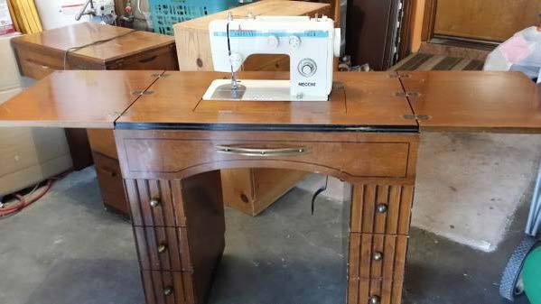 q sewing table antique upcycle redo ideas, painted furniture, repurposing upcycling