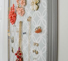 jewelry organizer old picture frame upcycle, organizing, repurposing upcycling, wall decor