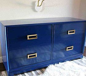 glammed up dresser makeover, painted furniture
