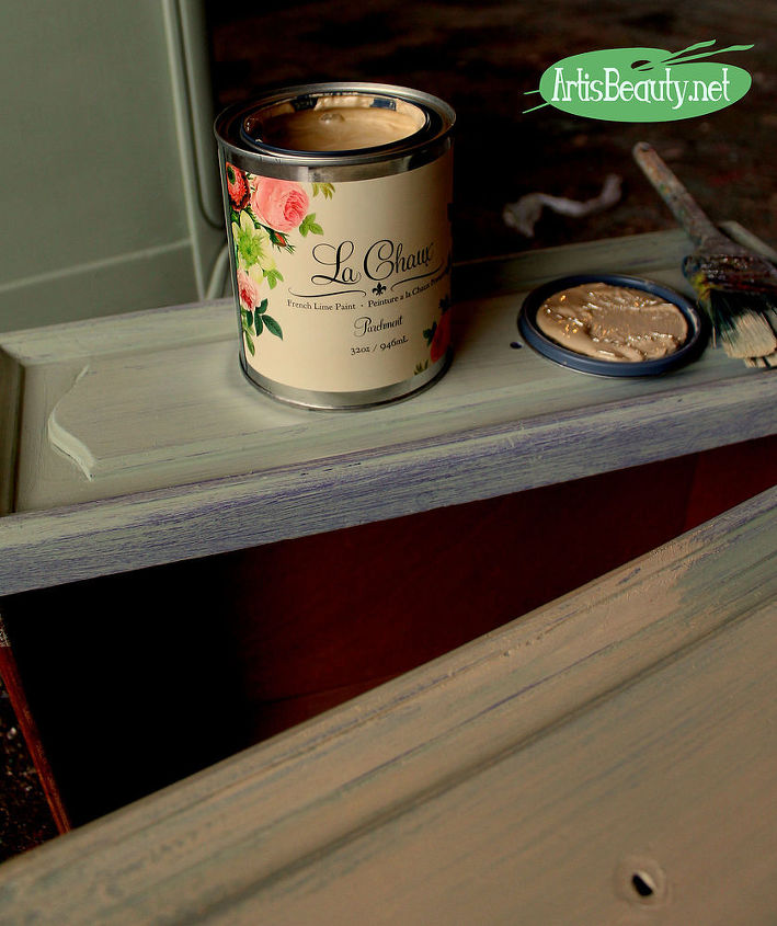 painted furniture french end table la chaux, painted furniture