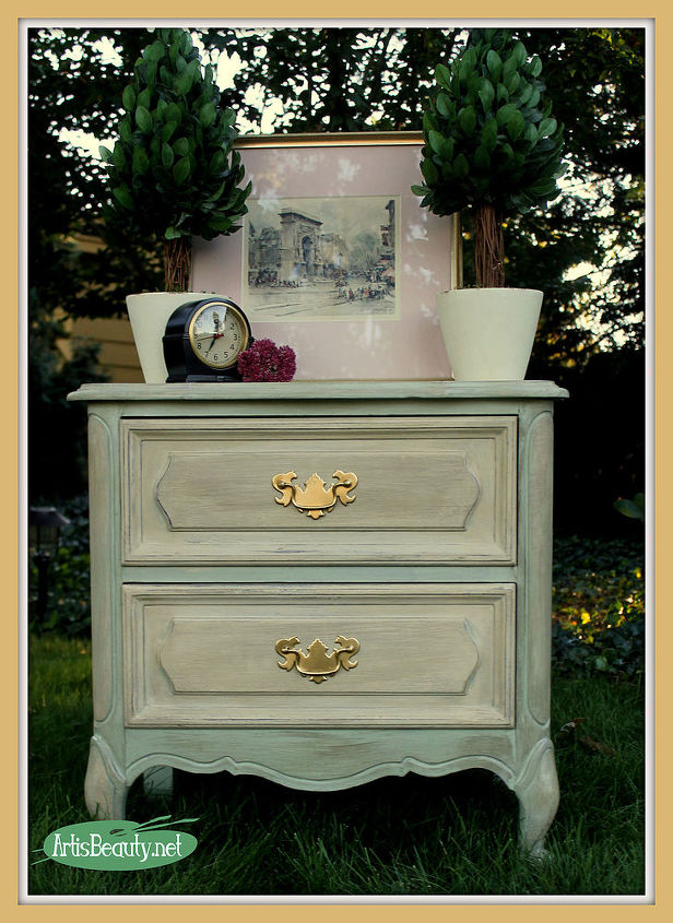 painted furniture french end table la chaux, painted furniture