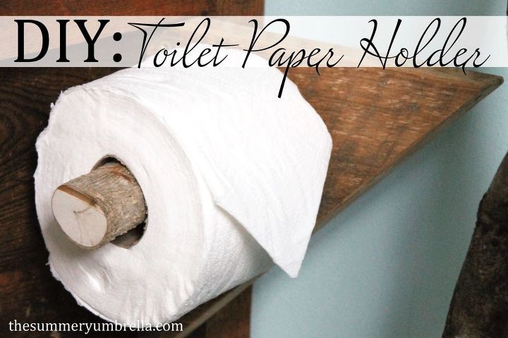 Rustic Toilet Paper Holder From Wood