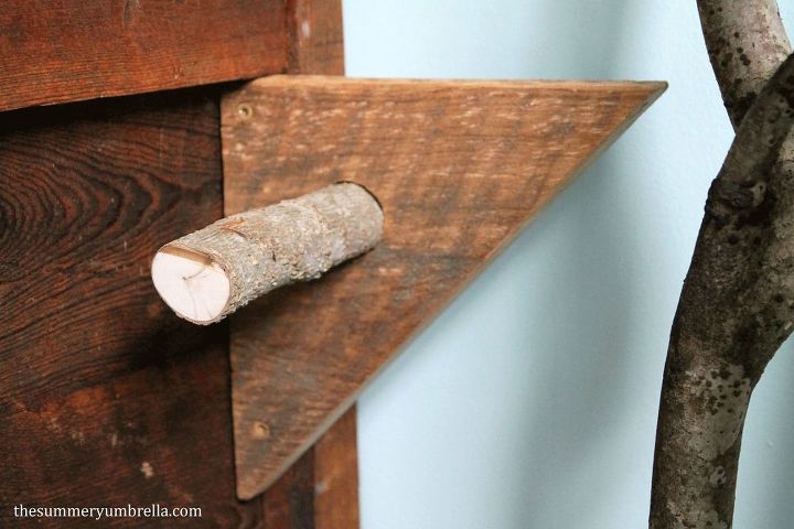 toilet paper holder wood branch rustic, bathroom ideas, diy, how to, repurposing upcycling, woodworking projects